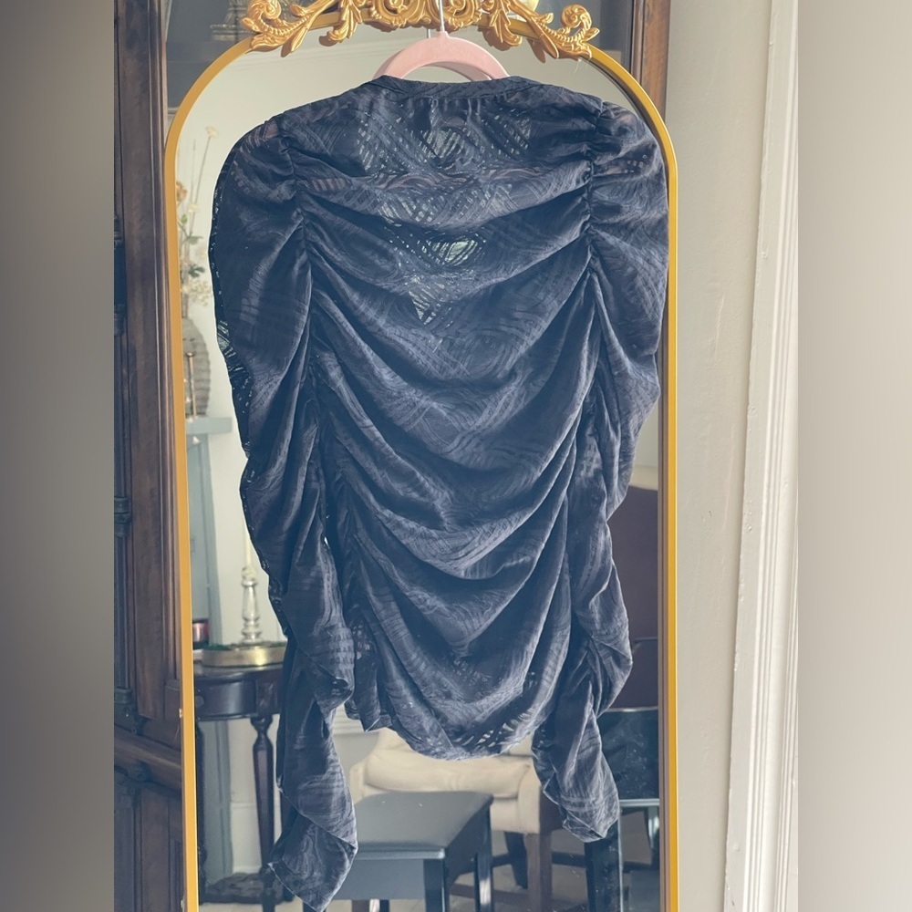 NWOT OW WANTED Lace Black Ruffled Cardigan and IRIS Lace Skirt Set Size Small - Picture 8 of 9